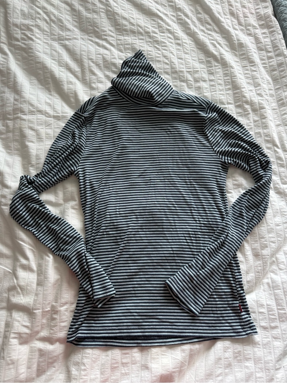 Levi’s Striped Ribbed Turtleneck Top